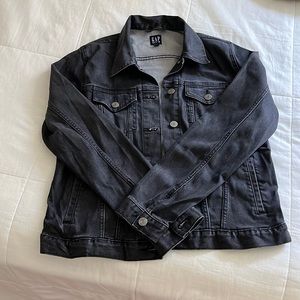 Washed Black Denim Jacket